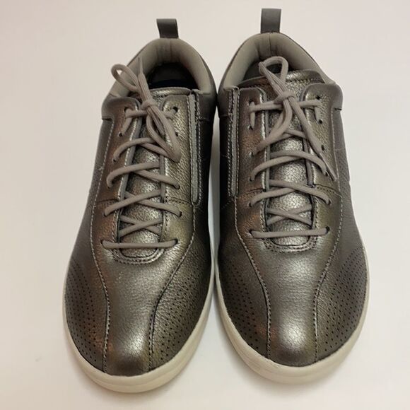 Easy Spirit Freney Dk Grey Metallic Leather Shoes B16B - Picture 3 of 9